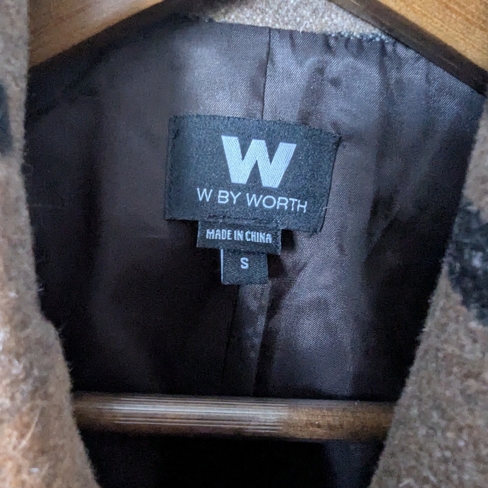 W by Worth Multicolor Striped Pea Coat - Picture 11 of 11